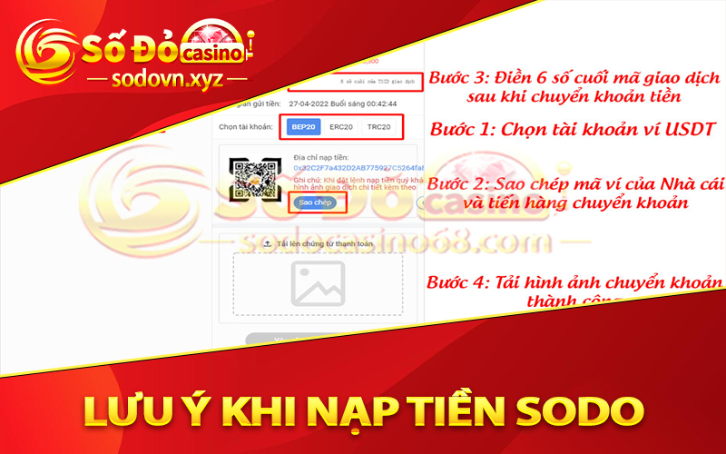 Những Điều Cần Lưu Ý Khi Thực Hiện Nạp Tiền Sodo