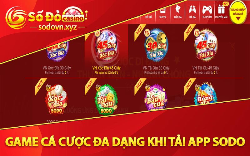 Trải Nghiệm Kho Game Cá Cược Đa Dạng Khi Tải App Sodo